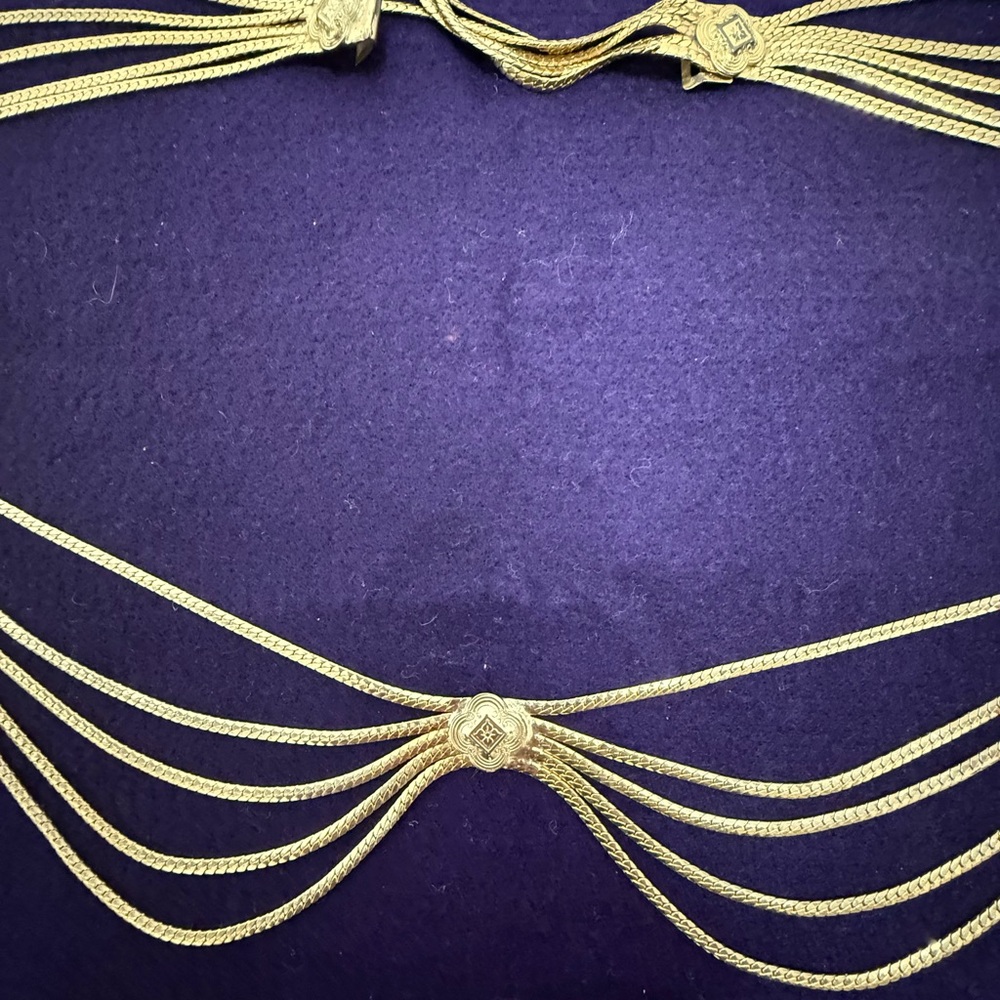 Christian Dior Vintage Gold 5-Strand Chain Belt/Necklace 30” Rare - Picture 5 of 9